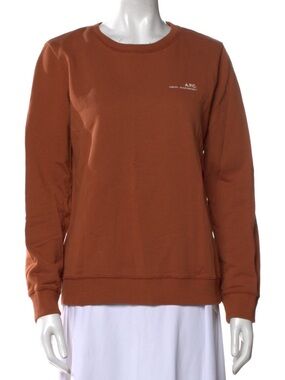 A.P.C. Rust Brown Standard Item Crewneck Sweatshirt, XL
